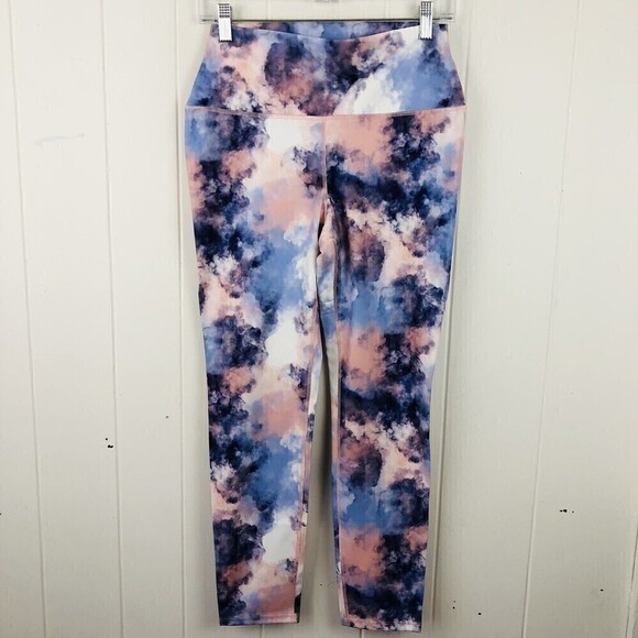 Roxy Kaileo Womens High-Waisted Ankle Leggings Mellow Rose Cloud Colors Large - Picture 4 of 14